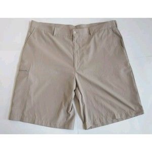 Big Mens Tan Grandslam Golf Quick Dry 10" Inseam Shorts W/Cell Pocket Size 42
